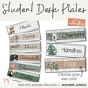 Student Desk Plates | MODERN JUNGLE | Rustic Classroom Decor - Miss Jacobs Little Learners