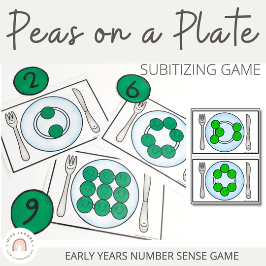 Subitizing Game | Peas on a Plate