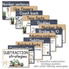 Subtraction Strategy Posters | Rustic BOHO PLANTS decor - Miss Jacobs Little Learners