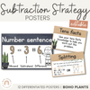 Subtraction Strategy Posters | Rustic BOHO PLANTS decor - Miss Jacobs Little Learners