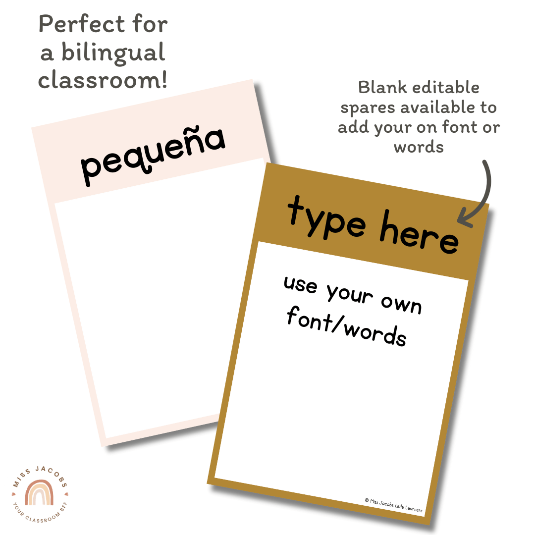 Synonym Posters Modern Daisy Gingham Neutrals English Classroom Deco