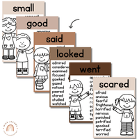 Synonym Posters | Ombre Neutral English Classroom Decor – Miss Jacobs ...
