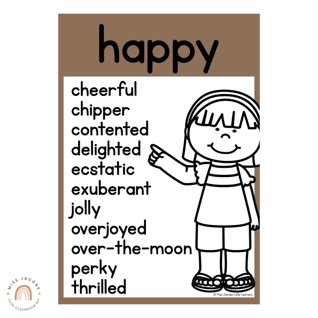 Synonym Posters Ombre Neutral English Classroom Decor Default Title Miss Jacobs Little