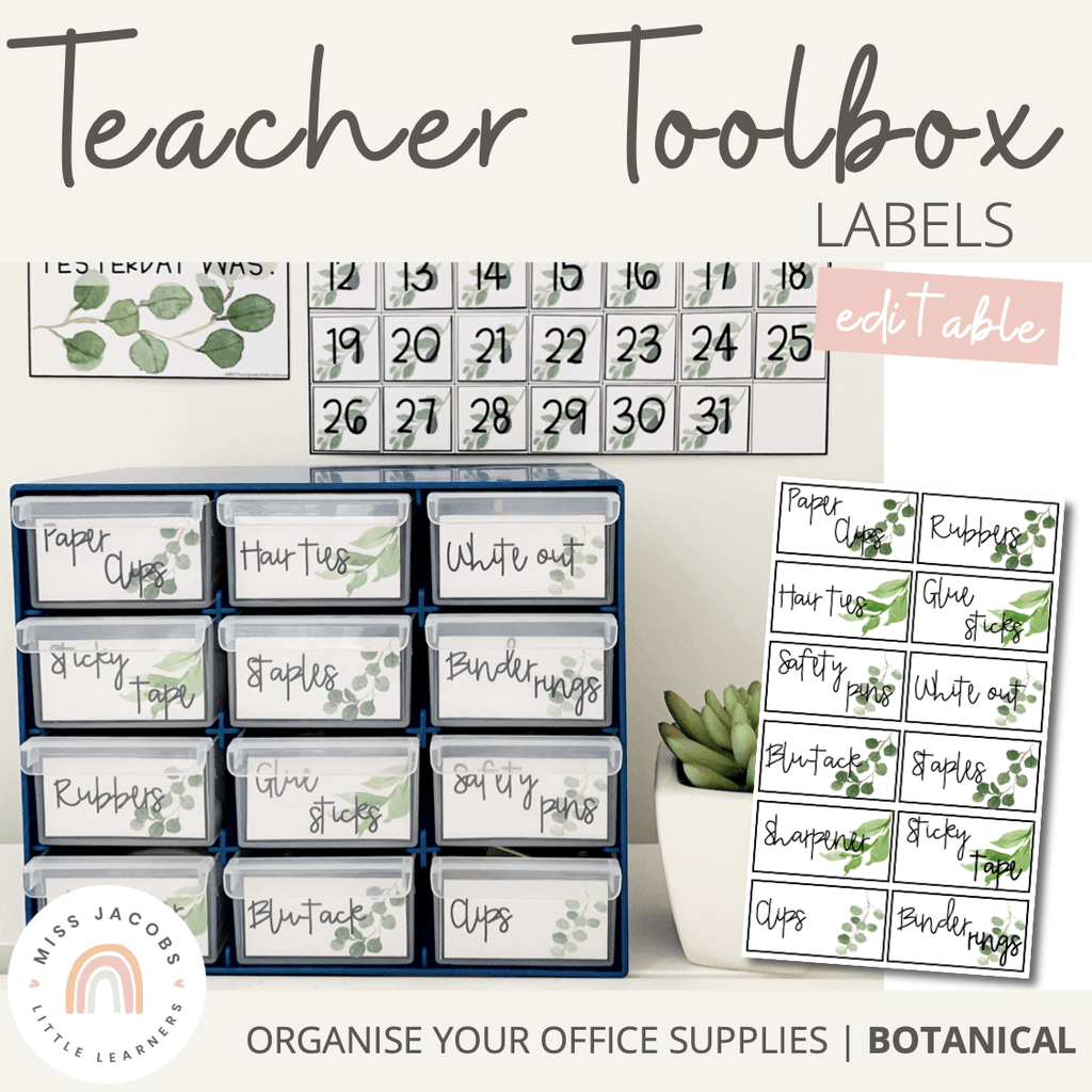 Editable Boho Mountain Teacher Toolbox Labels by Teaching With Mrs Rosas