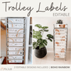 Teacher Trolley Drawer Labels | Neutral Boho Rainbow Theme | Editable - Miss Jacobs Little Learners