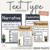 Text Type Posters | Rustic BOHO PLANTS decor - Miss Jacobs Little Learners