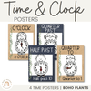 Time and Clock Posters | Rustic BOHO PLANTS decor - Miss Jacobs Little Learners