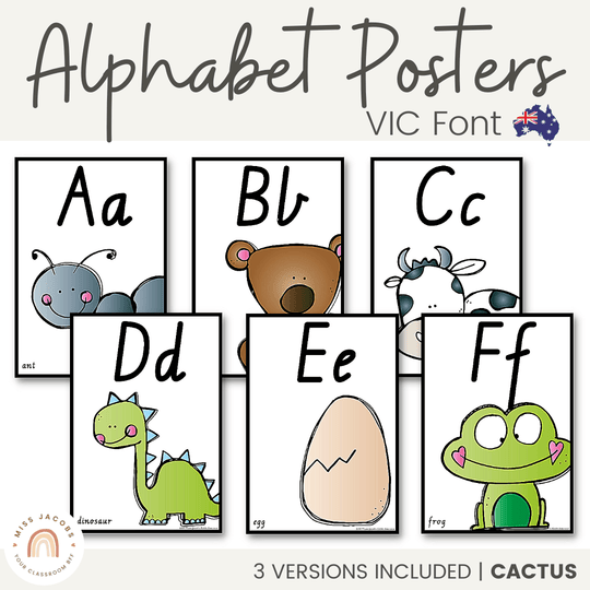 VIC Font Alphabet Posters | Cute Classroom Decor | Aussie Fonts