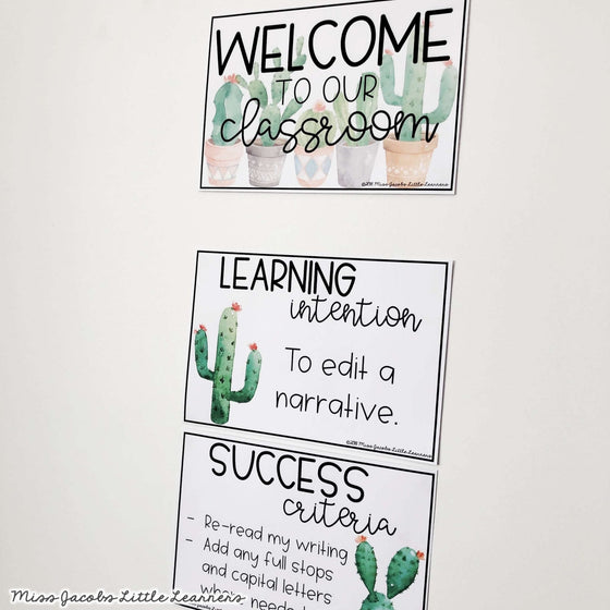 Visible Learning Display | Cactus Theme - Miss Jacobs Little Learners