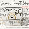 Visual Timetable | Boho Rainbow | Neutral Rainbow Theme - Miss Jacobs Little Learners