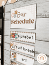 Visual Timetable & Daily Schedule | Daisy Gingham Neutrals Classroom Decor - Miss Jacobs Little Learners