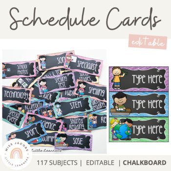 Visual Timetable | Editable | Chalkboard