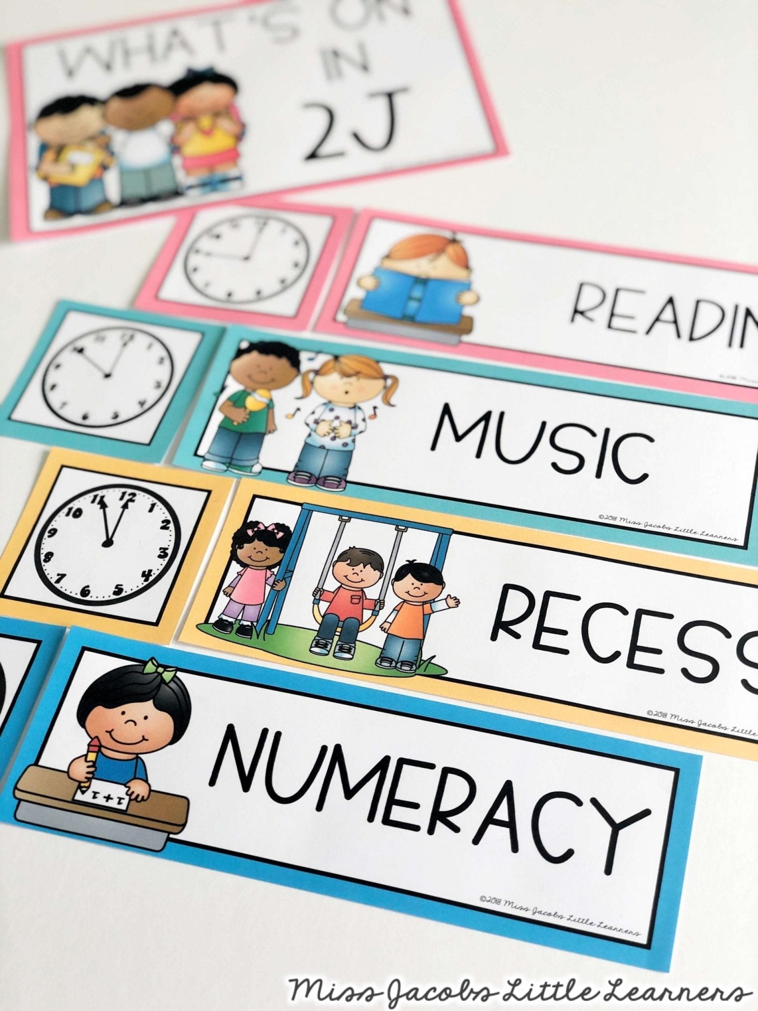 Colour Code Visual Timetable Visual Timetable | Editable | Tropical Colour Palette – Miss Jacobs ...