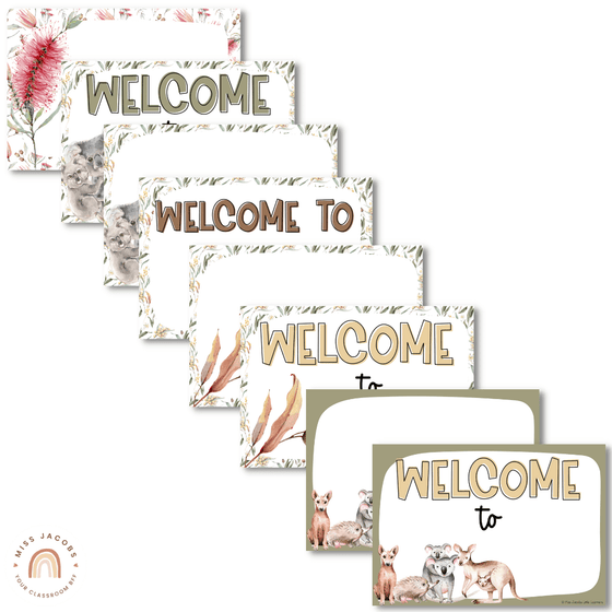 Welcome Posters | AUSTRALIANA | Classroom Decor - Miss Jacobs Little Learners