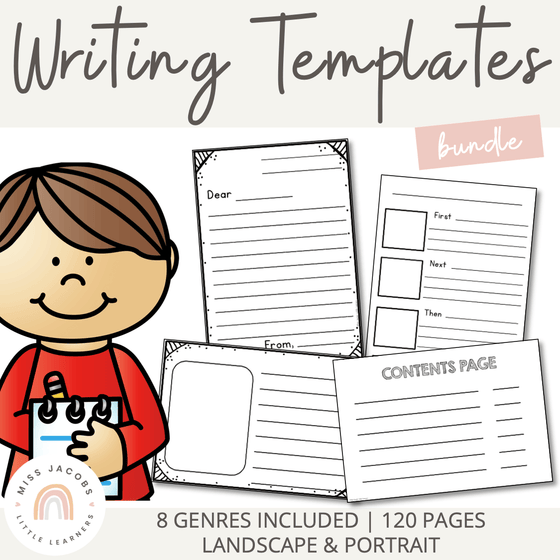 Writing Templates Bundle - Miss Jacobs Little Learners